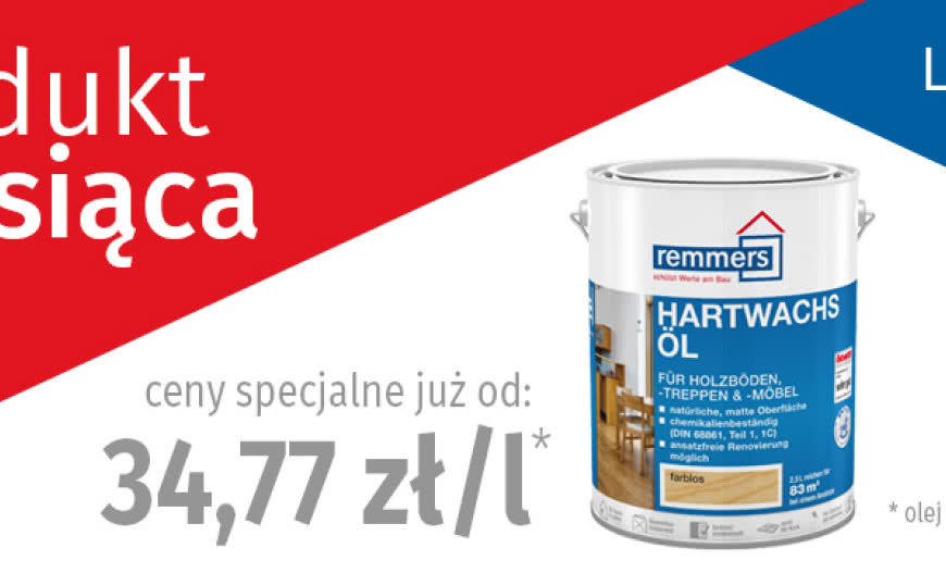 Hartwachs-Öl firmy Remmers w specjalnej cenie